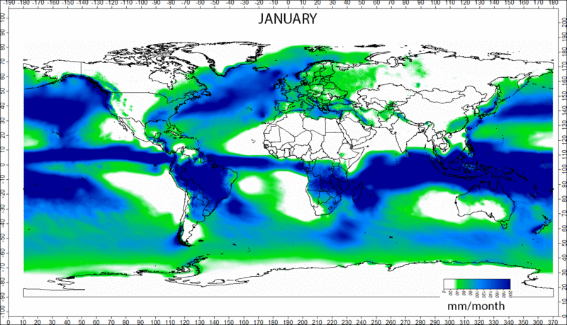 A nice global precipitation monthly animation by Greenmind1980