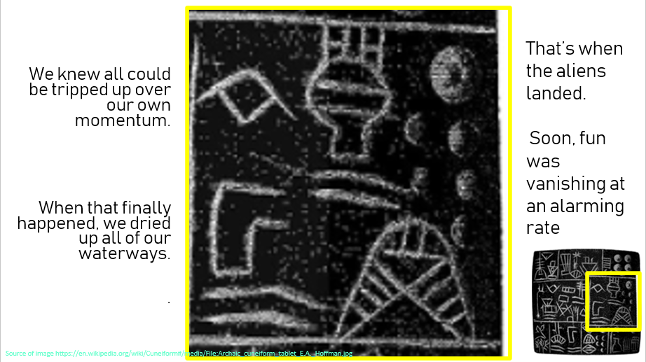 Sumerian Texts: a quasigeostrophic interpretation